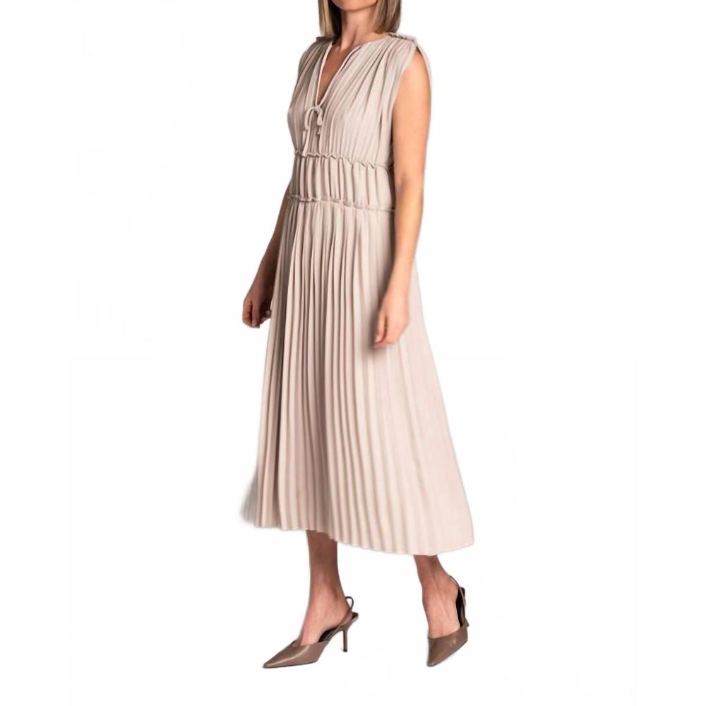 NEW BEATRICE .B pleated sleeveless dress in sage